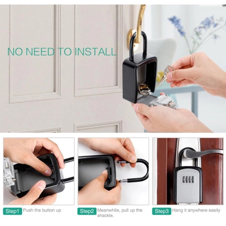 KS6500 Installation-free Hanging Decoration Key Password Box(Orange)