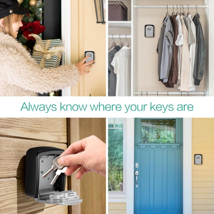 G9 4-digit Password Aluminum Alloy Key Storage Box(Red)