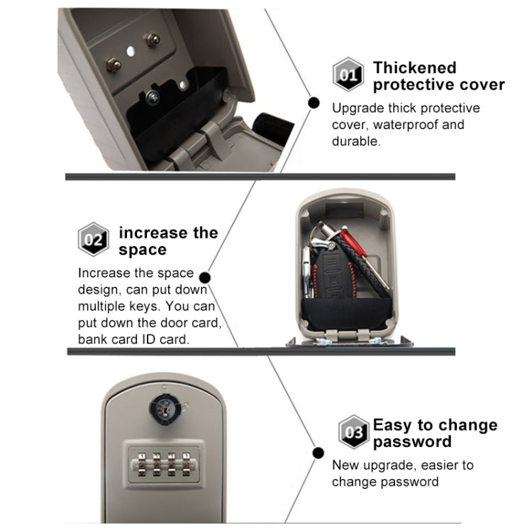 G11 Punch-free Double Key Storage Box(Grey)