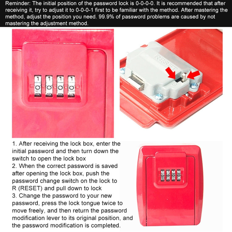 G12 Nail Free Installation Password Key Storage Box(Yellow)