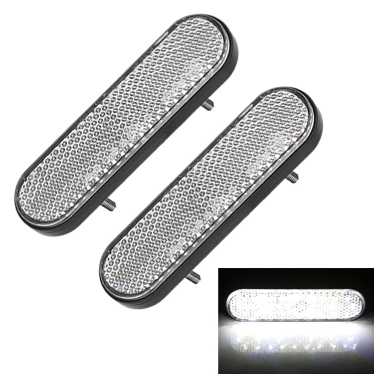 2 PCS 24LED Reflector Brake Light Turn Signal Light(White Shell White Light)