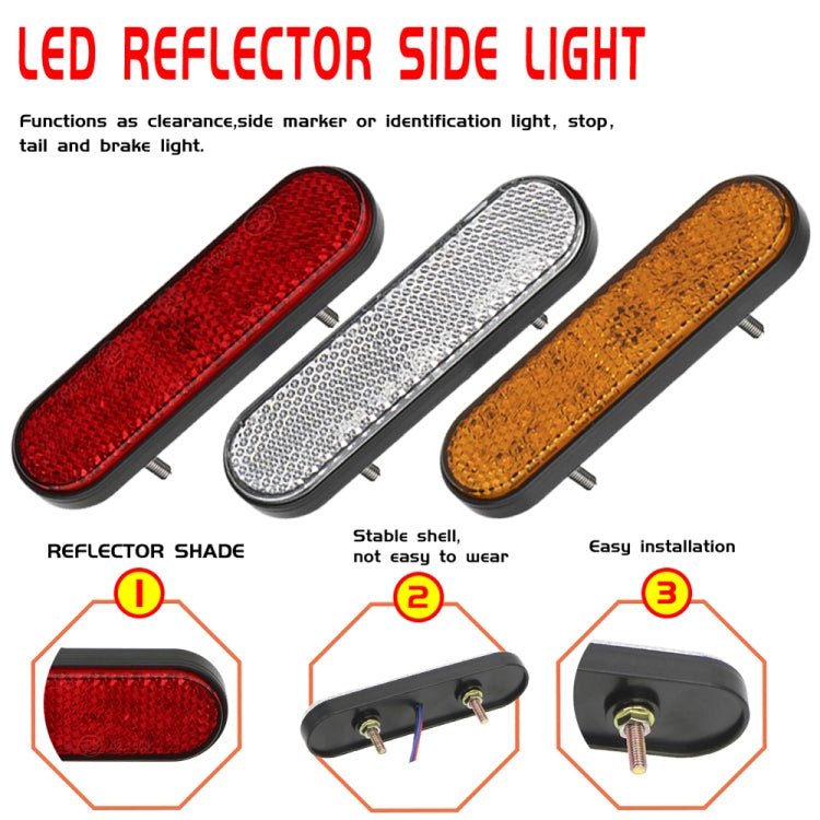 2 PCS 24LED Reflector Brake Light Turn Signal Light(Red Shell Red Light)