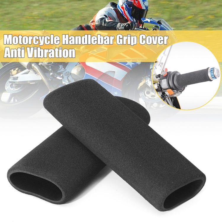 1 Pair Motorcycle Non-slip Sweat-absorbing Waterproof Sponge Handle Cover, Inside Diameter:27mm