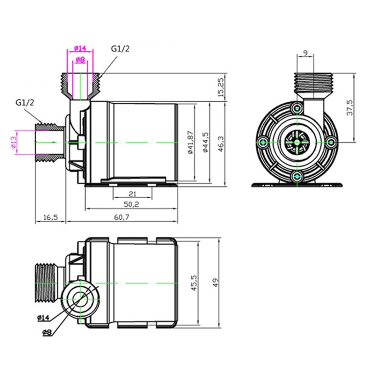 DC12V 5.5M Lift Brushless Motor Submersible Pump
