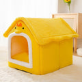 House Type Universal Removable and Washable Pet Dog Cat Bed Pet Supplies, Size:S(Yellow Chick)