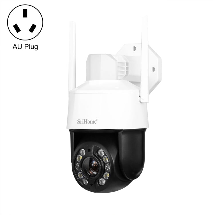 SriHome SH041 5.0MP 20X Optical Zoom 2.4G/5G WiFi IP66 Waterproof AI Auto Tracking H.265 Video Surveillance, Plug Type:AU Plug(White)