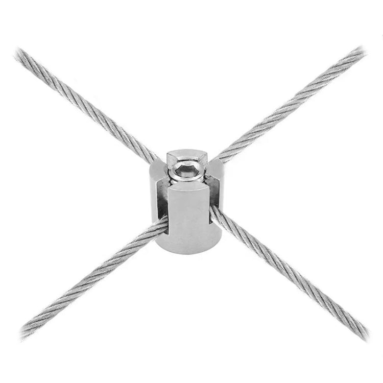 M10x3 316 Stainless Steel Garden Wire Rope Cross Fixed Clip