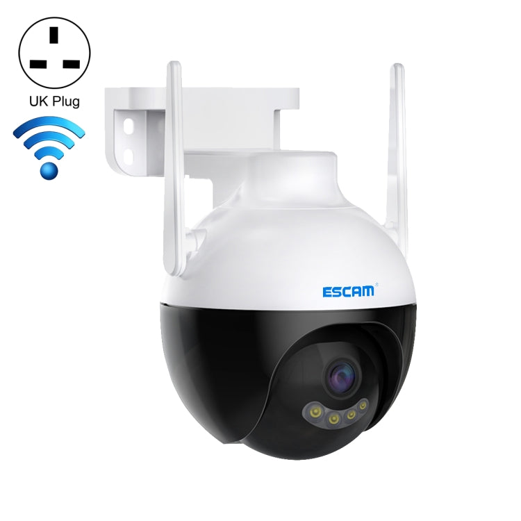 ESCAM QF300 4MP Smart WiFi IP Camera Support AI Humanoid Detection/Auto Tracking/Cloud Storage/Two-way Voice Night Vision, Plug Type:UK Plug