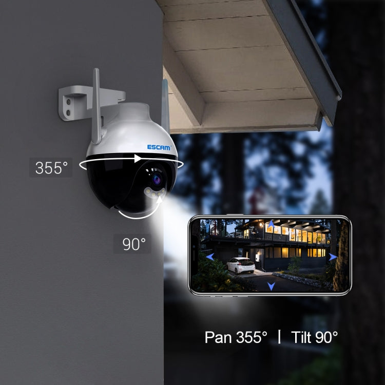 ESCAM QF300 4MP Smart WiFi IP Camera Support AI Humanoid Detection/Auto Tracking/Cloud Storage/Two-way Voice Night Vision, Plug Type:EU Plug