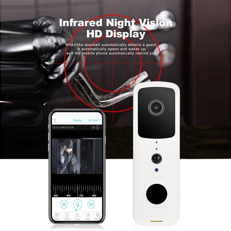 T30 Tuya Smart WIFI Video Doorbell Support Two-way Intercom & Night Vision(White)