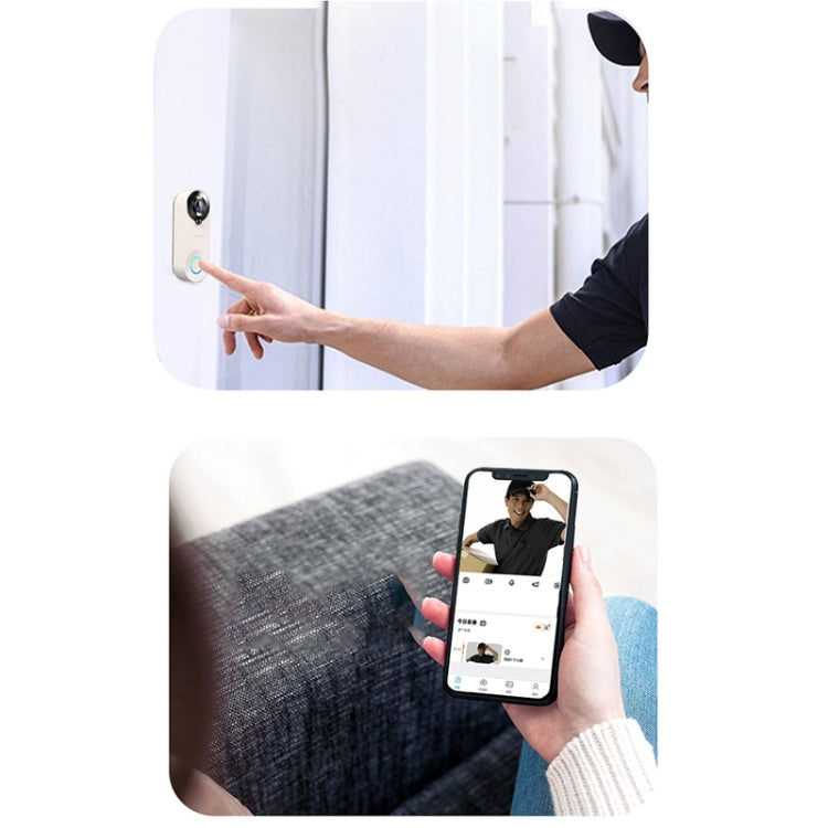 W3 150 Degree Wide Angle 1080P Smart Doorbell Set(Black)