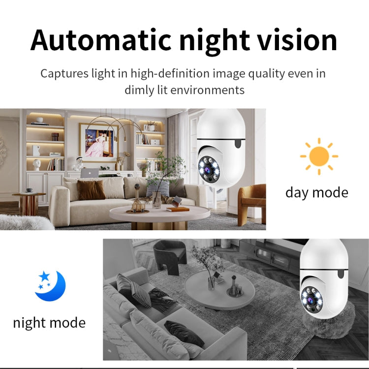 A6 2MP HD Light Bulb WiFi Camera Support Motion Detection/Two-way Audio/Night Vision/TF Card With 16G Memory Card