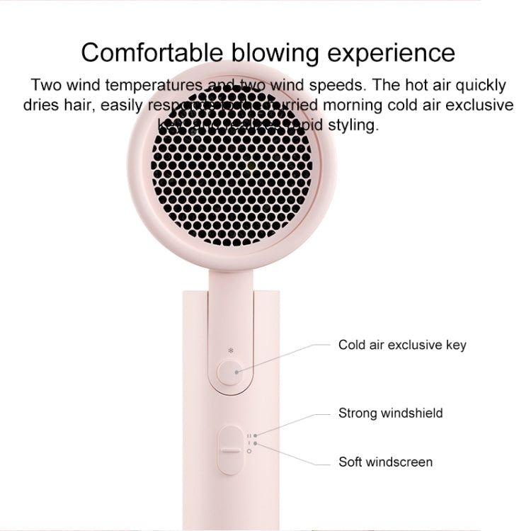 Original Xiaomi Mijia H100 Negative Ion Portable Electric Hair Dryer, US Plug(White)