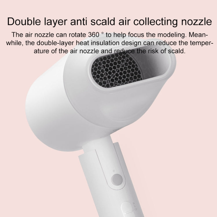 Original Xiaomi Mijia H100 Negative Ion Portable Electric Hair Dryer, US Plug(White)