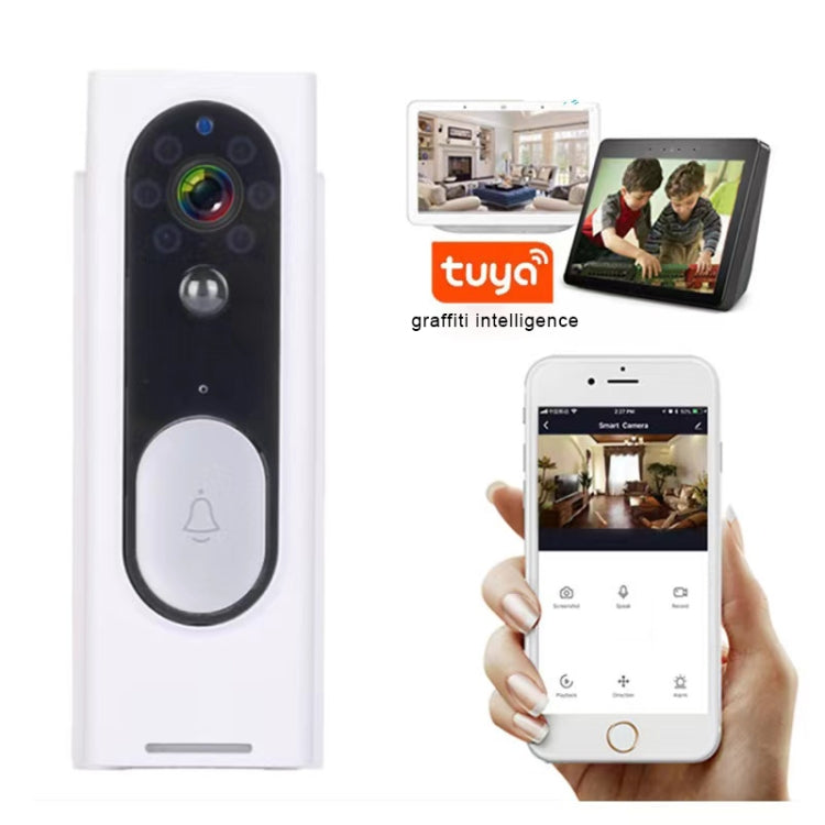 M13 Wireless Intelligent Video Doorbell Support Two-way Voice, Infrared Night Vision, Motion detection(White)
