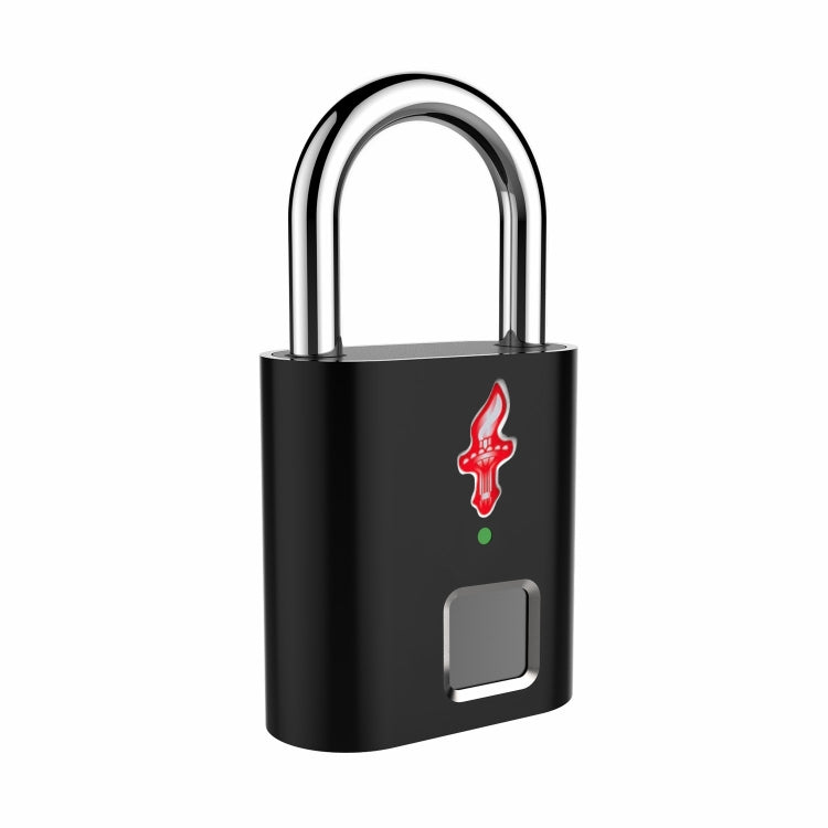 P16 5V Micro USB Charging Semiconductor Fingerprint Sensing TSA Padlock(Black)