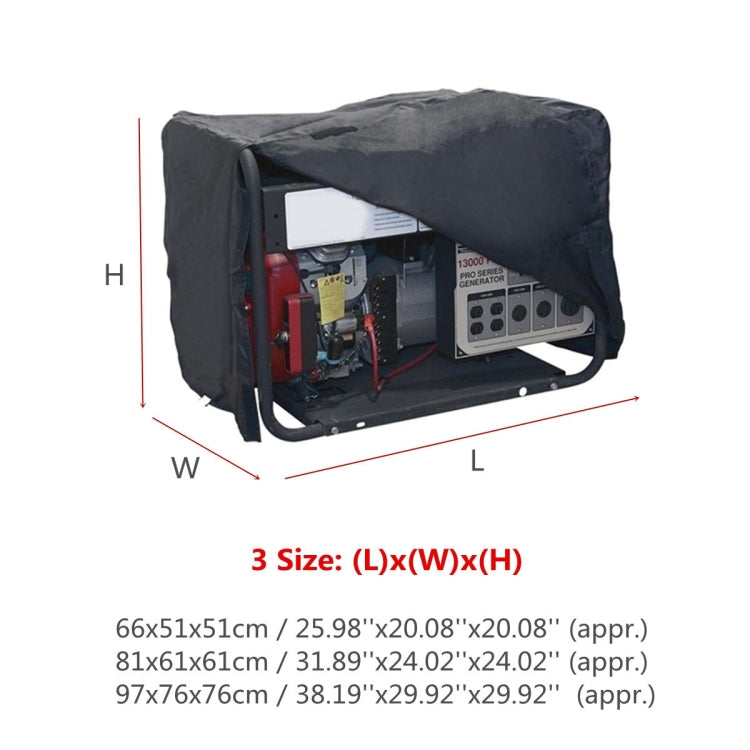 210D Oxford Cloth Generator Waterproof and Dustproof Protective Cover, Size:66x51x51cm(Black)
