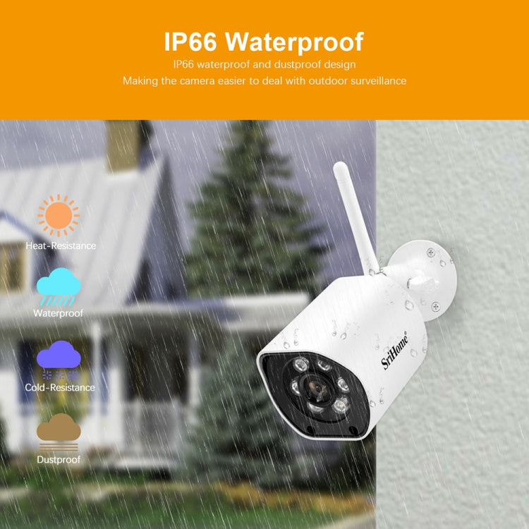 SriHome SH034C 4.0MP AI Humanoid Tracking WiFi Outdoor Surveillance Camera(EU Plug)