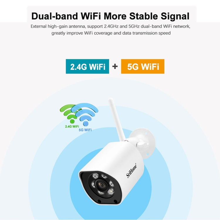 SriHome SH034C 4.0MP AI Humanoid Tracking WiFi Outdoor Surveillance Camera(EU Plug)