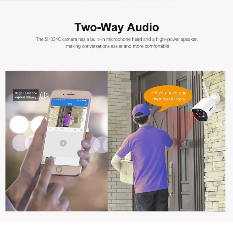 SriHome SH034C 4.0MP AI Humanoid Tracking WiFi Outdoor Surveillance Camera(EU Plug)