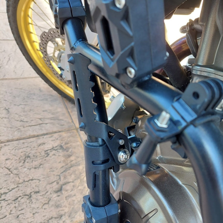 For BMW R1250GS R1200 GS ADV Motorcycle 22-25mm Front Folding Foot Pegs Footrests Clamps(Black)