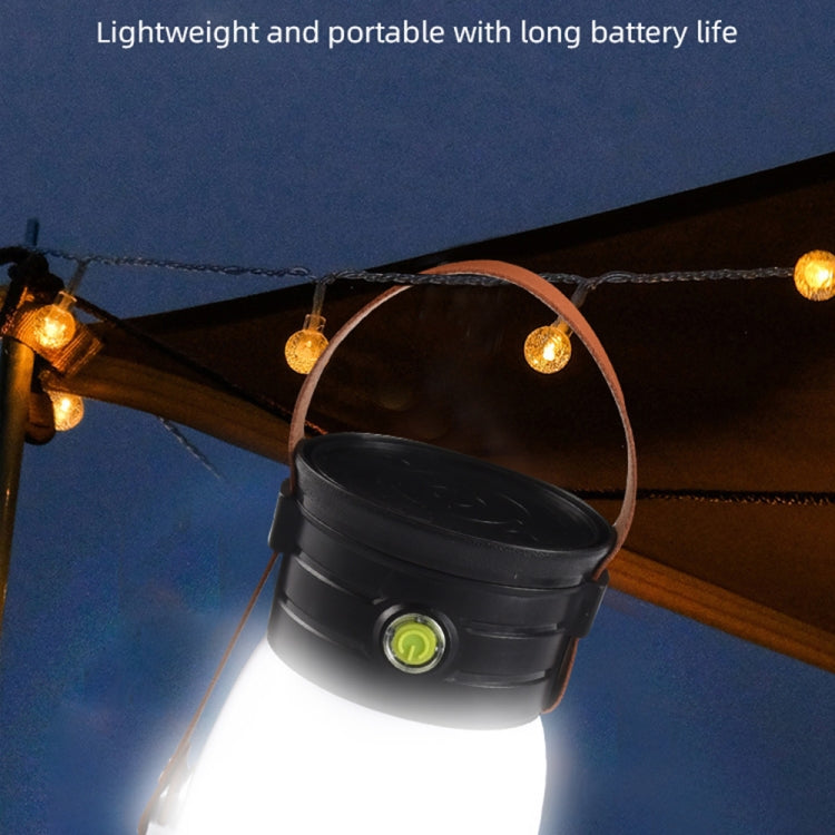 USB Multi-function Portable Rechargeable Solar Emergency Camping Lamp  Flashlight(Black)