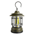 Portable Retro Hanging Lamp Lantern Camping Tent Light, Type:Battery Type, Not Included Battery(Green)