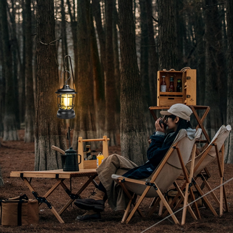 Portable Retro Hanging Lamp Lantern Camping Tent Light, Type:Battery Type, Not Included Battery(Green)