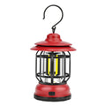 Portable Retro Hanging Lamp Lantern Camping Tent Light, Type:USB Charging(Red)