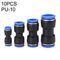 PU-10 LAIZE 10pcs PU Plastic Straight Pneumatic Quick Fitting Connector