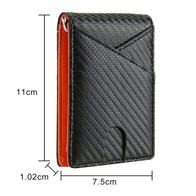 W2108A1 RFID Carbon fiber Business Wallet For Men(Blue)