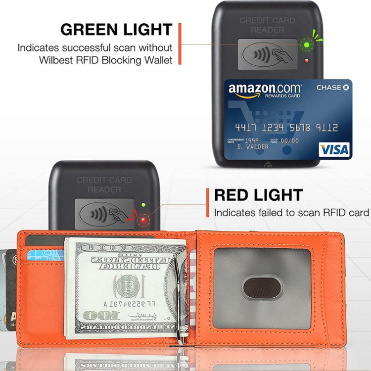 W2108A1 RFID Carbon fiber Business Wallet For Men(Blue)