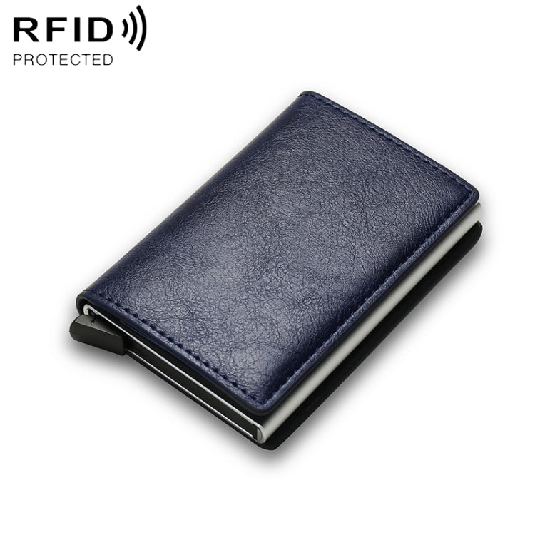C1804H1 RFID Carbon Fiber Wallet For Men(Blue)