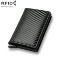 C1804H1 RFID Carbon Fiber Wallet For Men(Black Carbon Fibers)