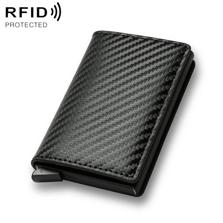 C1804H1 RFID Carbon Fiber Wallet For Men(Black Carbon Fibers)