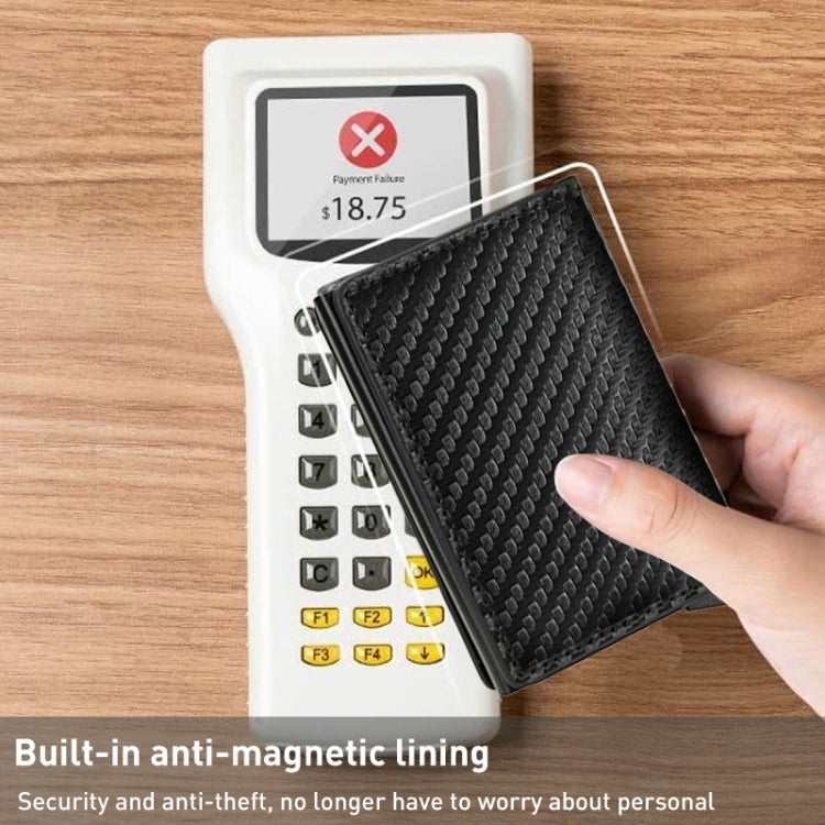 C1804H1 RFID Carbon Fiber Wallet For Men(Black Carbon Fibers)