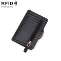 C1911H9 RFID Multi-card PU Leather Metal Card Package(Carbon Fibers Black)