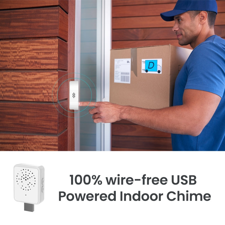 ML18 Mini Ultra Wide Angle Smart Video Doorbell Support Two-way Voice(White)