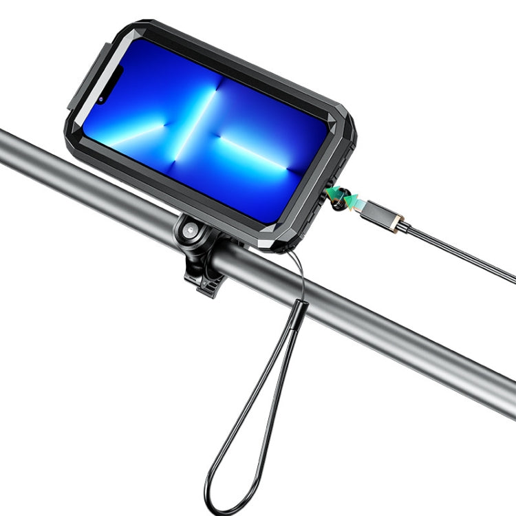 Kewig M18L-QD Motorcycle / Bicycle Waterproof Quick Release Mobile Phone Holder