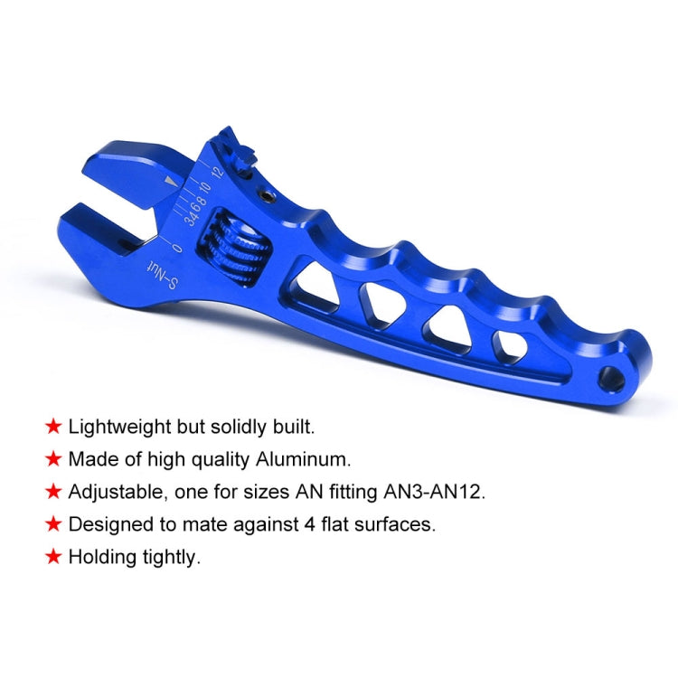 Car AN3-AN12 Adjustable Aluminum Wrench Hose Fitting Tool(Red)