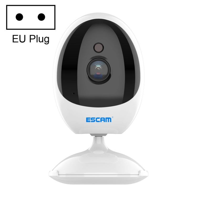 ESCAM QF006 3MP 1296P HD Indoor Wireless PTZ IP Camera IR Night Vision AI Humanoid Detection Home Security CCTV Monitor, Plug Type:EU Plug(White)