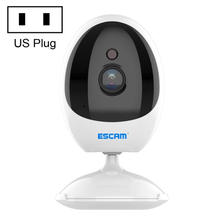 ESCAM QF006 3MP 1296P HD Indoor Wireless PTZ IP Camera IR Night Vision AI Humanoid Detection Home Security CCTV Monitor, Plug Type:US Plug(White)