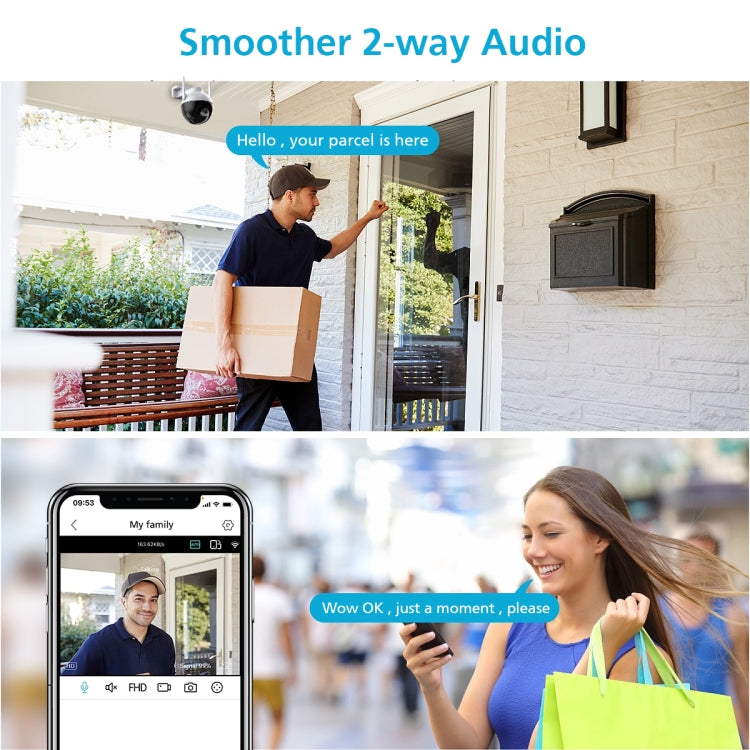A18 4MP HD Wireless WiFi Smart Surveillance Camera, Specification:EU Plug