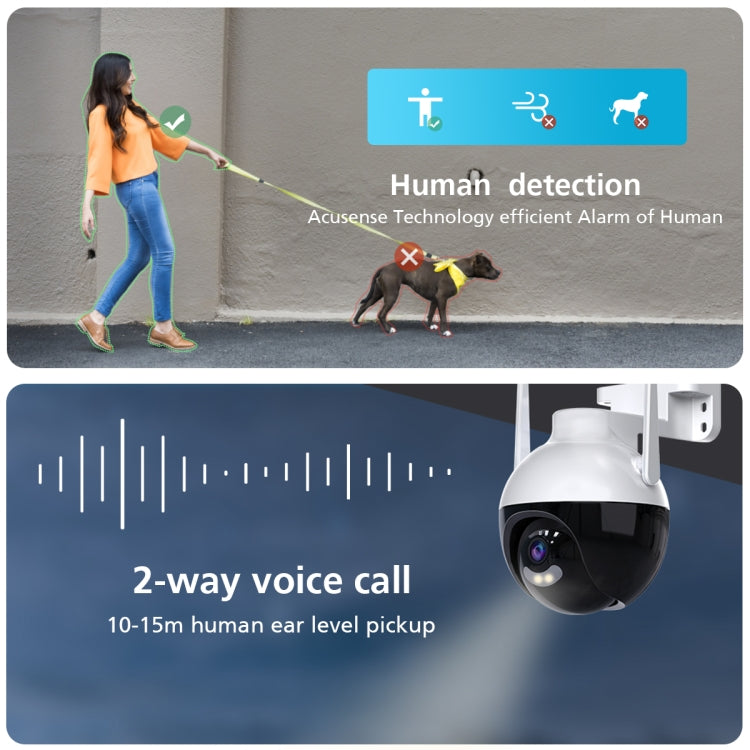 A18 8MP HD Wireless WiFi Smart Surveillance Camera, Specification:UK Plug