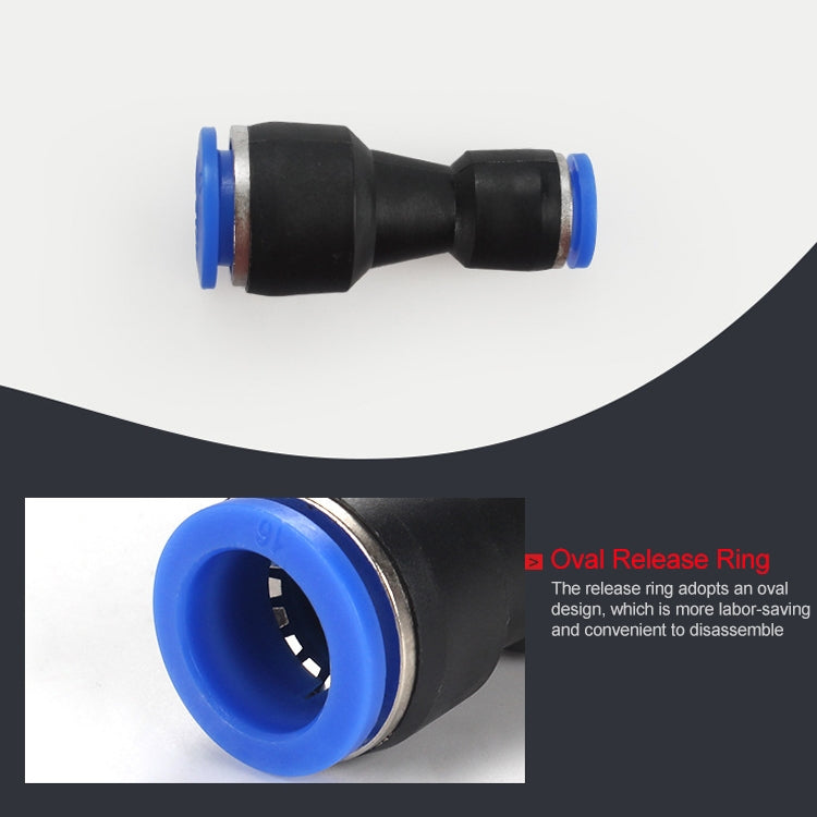 PG10-8 LAIZE 10pcs Plastic Reducing Straight Pneumatic Quick Fitting Connector
