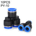 PY-10 LAIZE 10pcs Plastic Y-type Tee Reducing Pneumatic Quick Fitting Connector