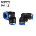 PV-12 LAIZE 10pcs Plastic Elbow Pneumatic Quick Fitting Connector