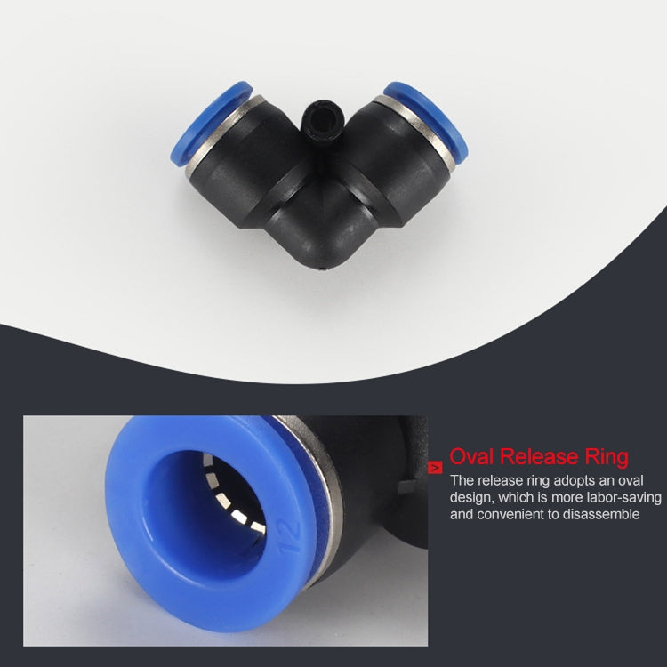 PV-12 LAIZE 10pcs Plastic Elbow Pneumatic Quick Fitting Connector
