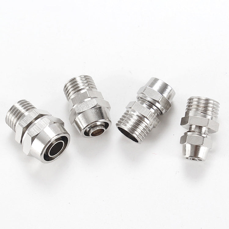 PC10-02 LAIZE 2pcs Nickel Plated Copper Pneumatic Quick Fitting Connector