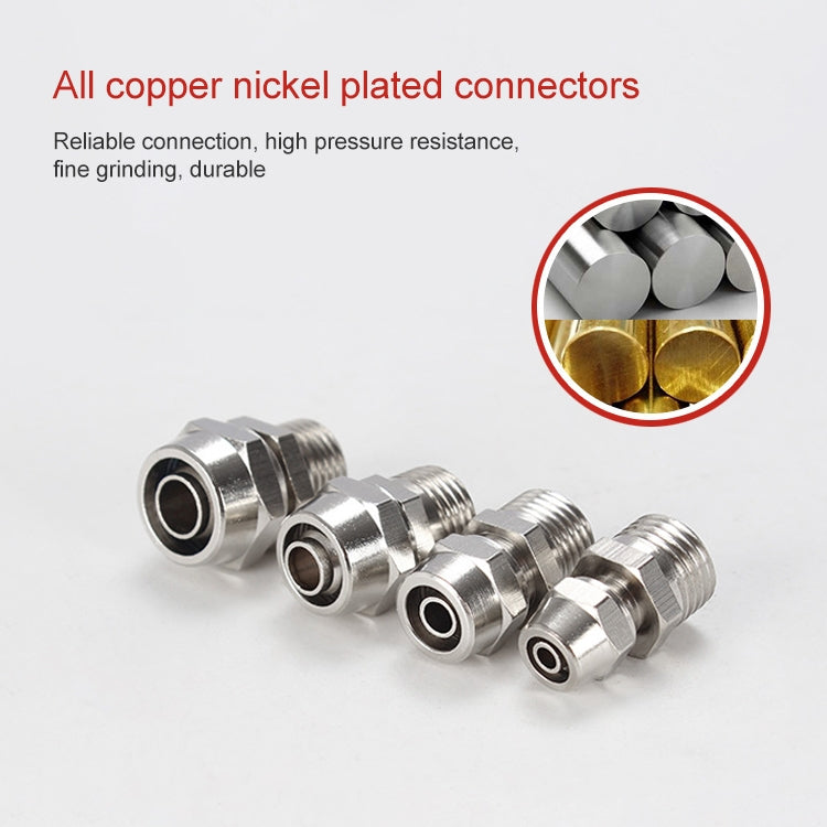 PC14-02 LAIZE Nickel Plated Copper Pneumatic Quick Fitting Connector